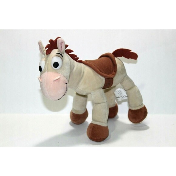 Disney Parks Authentic Bullseye Toy Story Poseable 10" Tan Horse Suede Plush EUC - Picture 8 of 9